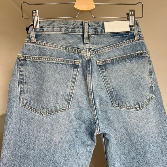 Re/Done 90s Comfy Jean Distressed Ripped Sunfaded Destroy Baggy Size 23 NWT - Picture 10 of 13